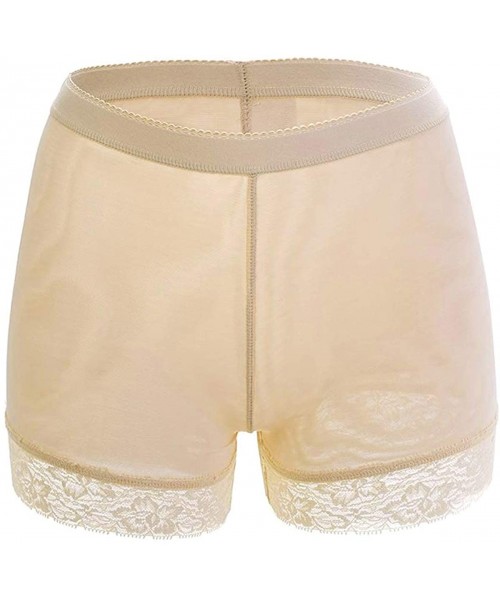 Shapewear Women Butt Lifter Body Shaper Tummy Control Panties Enhancer Underwear Boy Shorts - Beige-padded Lace Panties - CH1...