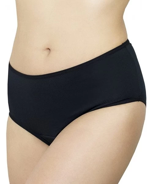 Panties Confi Period Panties - Odor Control and Waterproof Underwear - Black - C012F8LL7DB