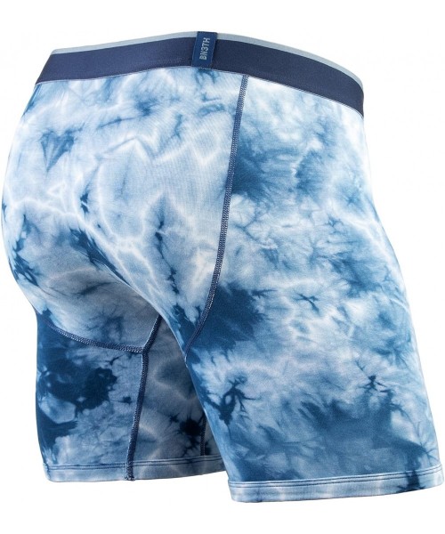 Boxer Briefs Men's Classics Boxer Brief Premium Underwear with Pouch - Shibori Teal - CK18EZZ5YAC
