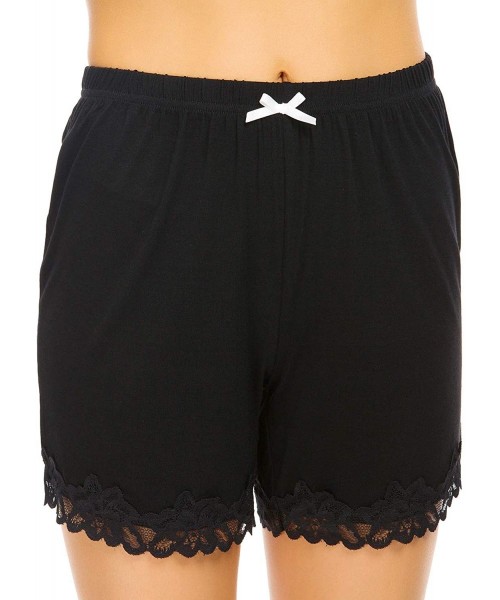 Sets Pajamas Shorts Women Sleeping Wear PJ Bottoms - Black Short - CS18GNS254M