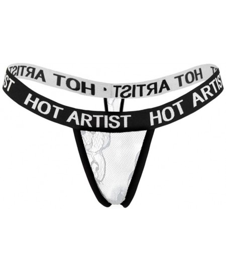 Thermal Underwear Women Sexy Lingerie G-String Mesh Briefs Underwear Panties T String Thongs Knick - White - CK199UTM8QH