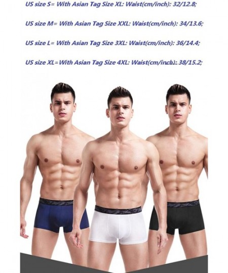 Boxer Briefs Men's Sexy Jackstrap Breathable Ice Silk Underwear Boxer Shorts for Men - 3pcs-3color - CU18QISI5OA