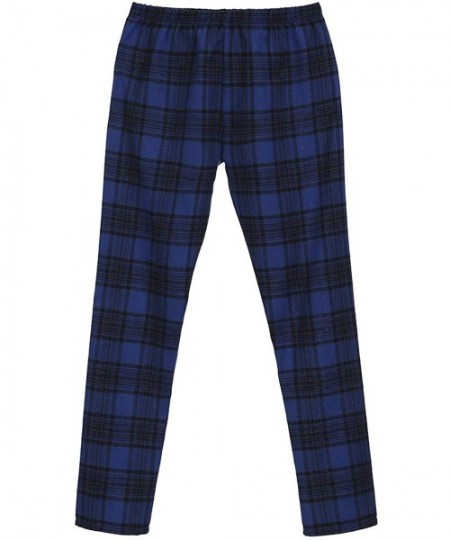 Sets Blue Plaid Pajamas Set for Men/Women/Kid-Super Soft Cotton Long Sleepwear Set - Women - CX18LS0N70X