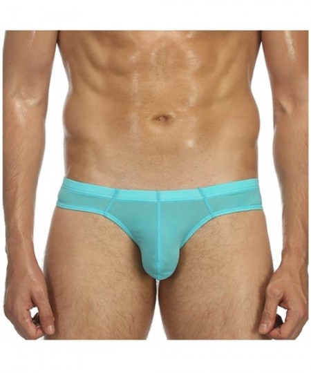 G-Strings & Thongs Mens 3 Pack Nylon Thongs G-String Underwear Breathable Panty Comfort Quick-Drying T-Back-Blue-XXL - CZ199E...