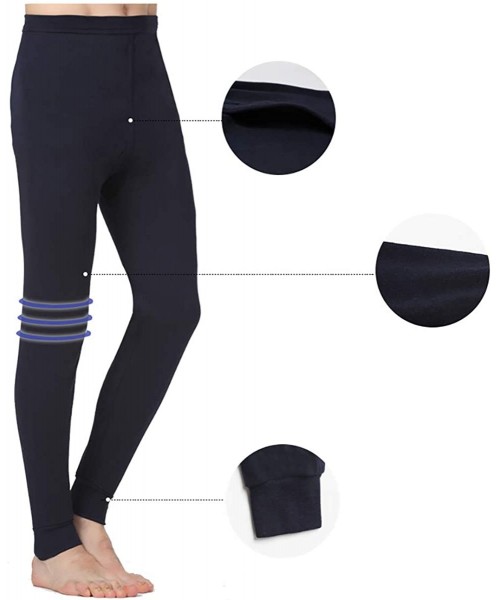 Thermal Underwear Men Long Johns Comfortable Cotton Thermal Underwear Bottoming Trousers - A04 Grey - C2192A74DI3