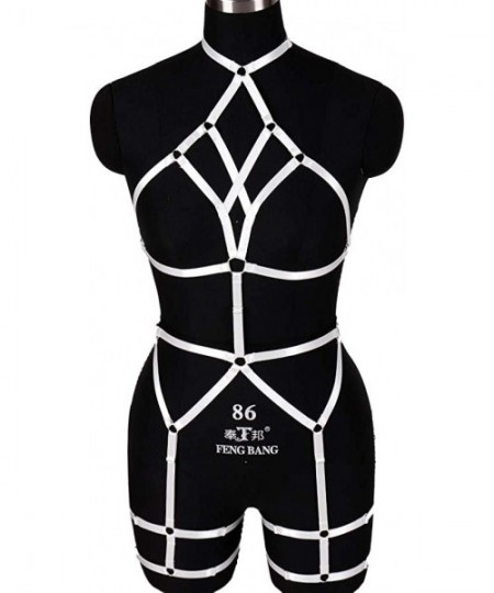 Garters & Garter Belts Female Body Harness Bra Garter Soft Hollow Carnival Dance Accessories Punk Gothic Adjustable Clothing ...