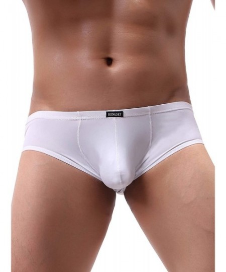 Boxer Briefs Men's Soft Boxer Briefs U-Hance Pouch Mens Underwear - White - CL1993XRH8Q