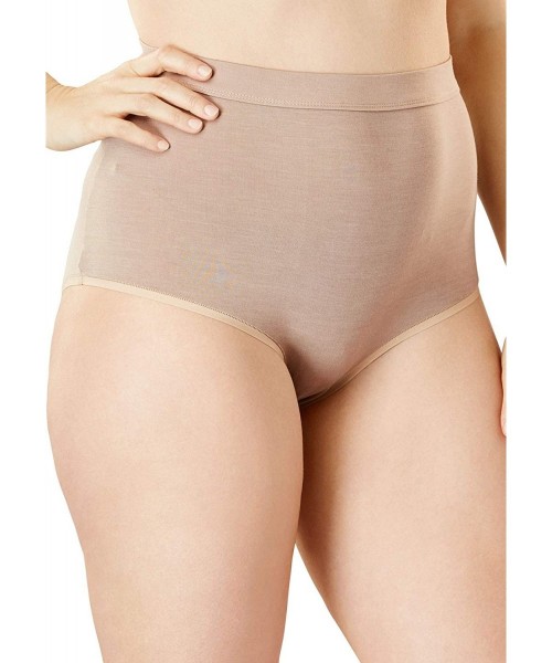 Panties Women's Plus Size 3-Pack Modal Full-Cut Brief Underwear - Basic Pack (0660) - CF18EEDMU0O