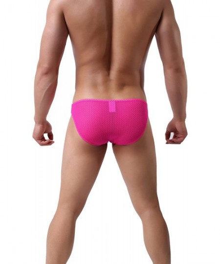 Briefs Men's Transparent Underwear Briefs 83 - Pink - CG18KIEUN7A