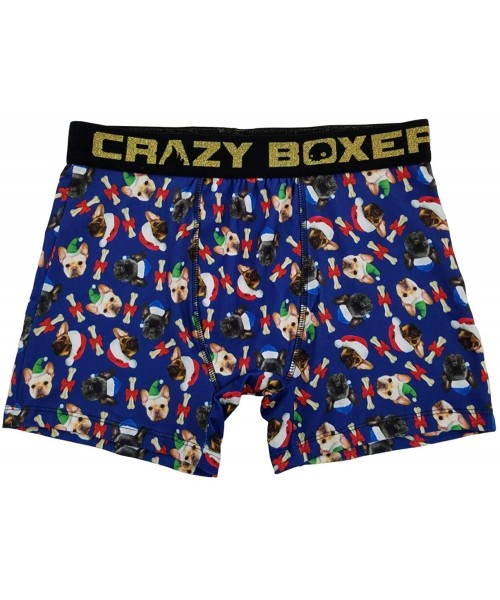 Boxer Briefs Mens Christmas Dogs Holiday Puppies Dog Bone Novelty Underwear Boxer Briefs - CX1897IYEEK