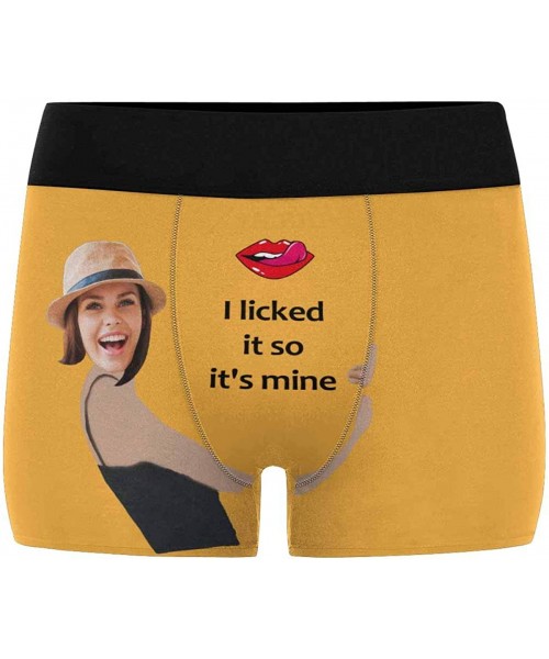 Boxer Briefs Personalized Face Man Boxer Briefs with Wife's Face Lip with Tongue It's Mine - Color7 - CM190LDNYGG