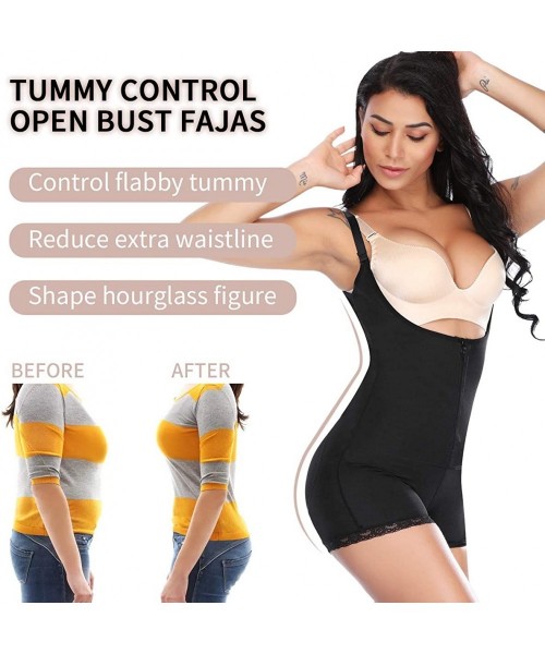 Shapewear Shapewear for Women Tummy Control Bodysuit Open Bust Fajas Seamless Latex Shapewear High Waist Butt Lifter Shaper -...