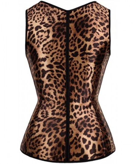 Shapewear Womens Latex Waist Trainer Corset Vest Underwear Tank Tops Tummy Control Shapewear Slimming Body Shaper - Leopard -...