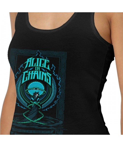 Camisoles & Tanks Alice in Chains Womans Sexy Undershirts Sports Vest T Shirt Black - Black - C219DUDLT5W
