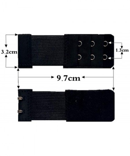 Accessories 4 Pcs 2 Hook Bra Extender for Women's Elastic Extension Strap Clip Expander Adjustable Belt Buckle Underwear - 1p...