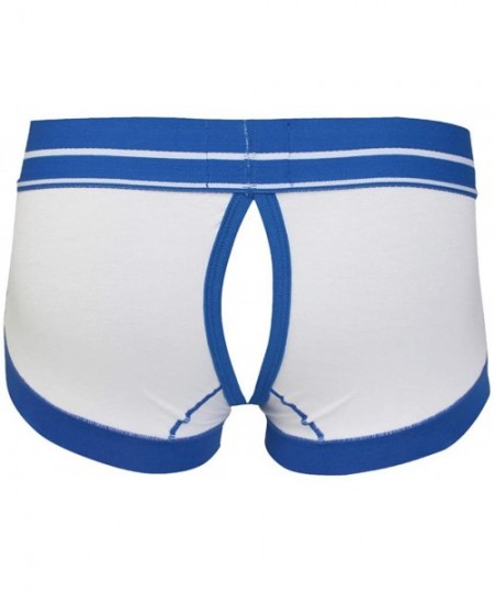 Boxer Briefs Mens Sexy Open Pouch Underwear Boxer Briefs Underpants Low Rise Bikini Briefs Swimsuit - White - CN18S59AGAM