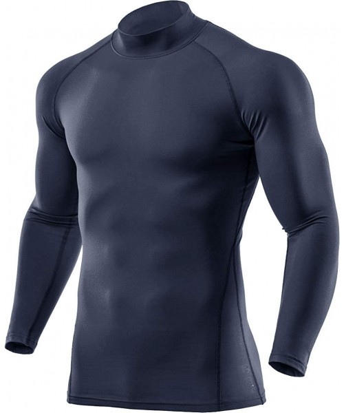 Thermal Underwear Men's Thermal Long Sleeve Compression Shirts- Mock Winter Sports Base Layer Top- Active Running Shirt - Sin...