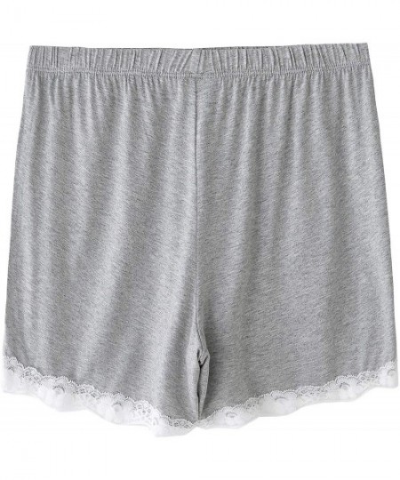 Sets Pajamas Shorts Women Sleeping Wear PJ Bottoms - Grey Melange Short - CF18GQKDH20