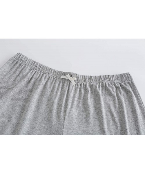 Sets Pajamas Shorts Women Sleeping Wear PJ Bottoms - Grey Melange Short - CF18GQKDH20