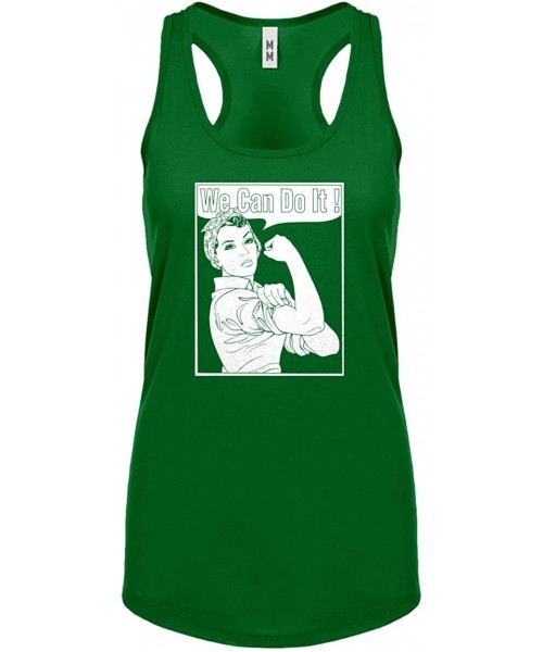 Camisoles & Tanks Rosie The Riveter Womens Racerback Tank Top - Kelly Green - CH1885AL74K