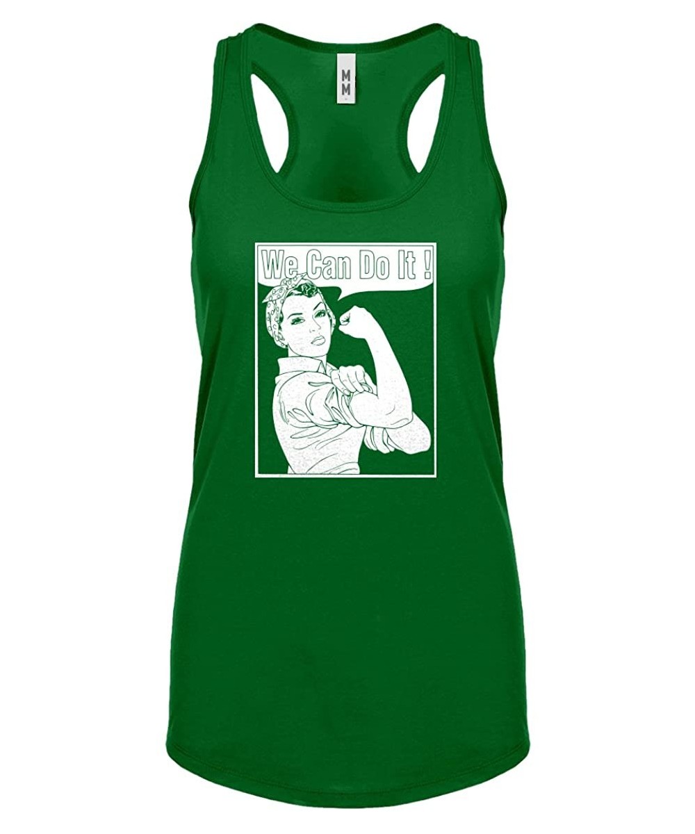 Camisoles & Tanks Rosie The Riveter Womens Racerback Tank Top - Kelly Green - CH1885AL74K
