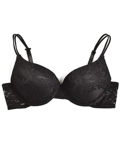 Bras Push up Padded Lace Underwire Plunge Everyday Basic T Shirt Bra for Women - Black - CH18RCA49M9