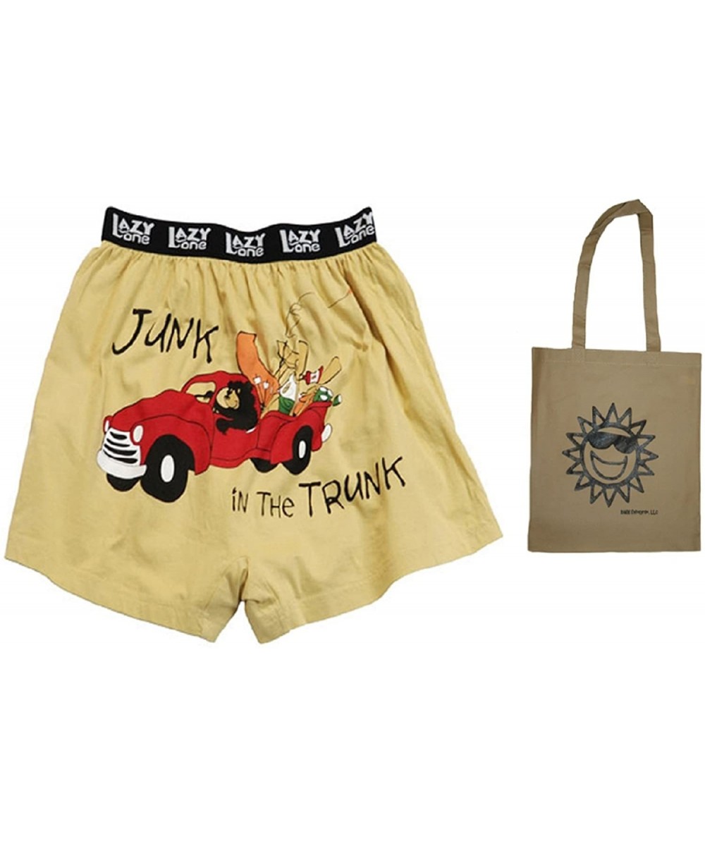 Boxers Junk in The Trunk Adult Comical Boxer Shorts and Tote - Multi-Pack - C512HJKOKAZ
