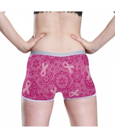 Panties Women's Seamless Boyshort Panties French Fries Underwear Stretch Boxer Briefs - Pink Ribbon - Breast Cancer Awareness...