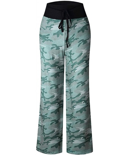Bottoms Women's Loose Baggy Yoga Palazzo Pants Floral Printed Lounge Flowy Beach Pants - 09camo - CH1884K884T