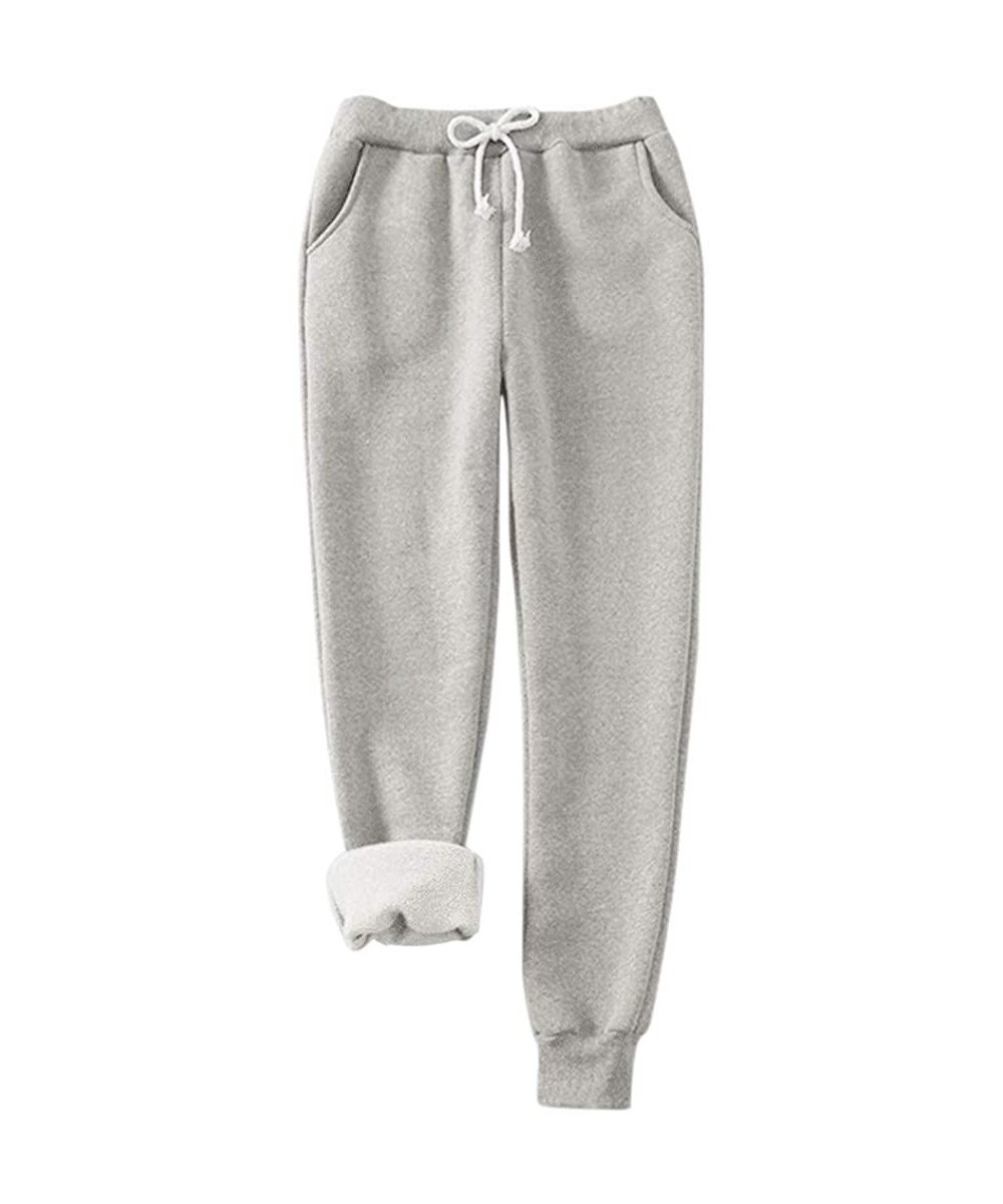 Sets Women's Pajama Bottoms Pure Coral Velvet Household Trousers Comfortable Pants - B-gray - CQ19DETRWI2