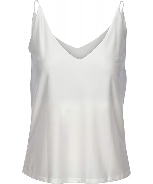 Camisoles & Tanks Sexy Slik-Feel Women's Camisoles - Assorted Colors and Sizes up to XXL - White - CF18UX3C2RO