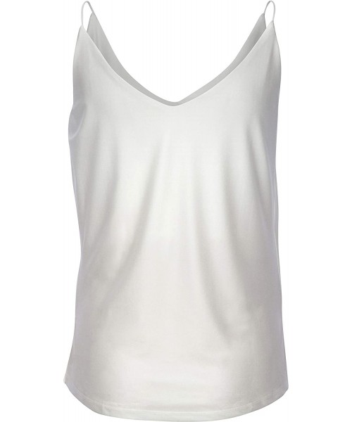 Camisoles & Tanks Sexy Slik-Feel Women's Camisoles - Assorted Colors and Sizes up to XXL - White - CF18UX3C2RO