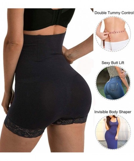 Shapewear Sexy Women Waist Trainer Shapewear- High Waisted Enhancer Butt Lifter Thigh Slimmer Tummy Control Shorts - Black004...