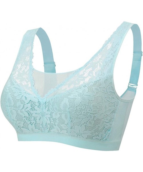 Slips Women Adjustable All Day Cooling&Comfort Wire-Free Lift and Support Reshape Bra - Green - CM18YHHIKM7