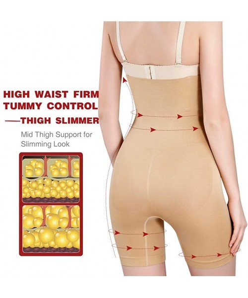 Shapewear Women Shapewear Tummy Control Shorts High Waist Panty Body Shaper Thigh Slimmer - 2 Beige - CW18WY2QCZX