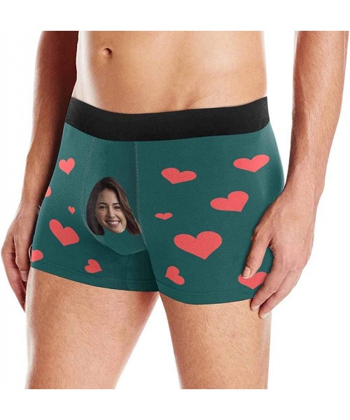 Boxer Briefs Personalized Face All-Over Printing Man Boxer Briefs with Wife's Face Hearts on White - Color11 - CQ199C9Y7L8