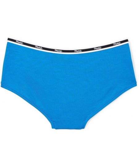 Panties Women's Matte Logo Elastic Modal Boyshort Underwear- 3 Pack - Desert Flower/Turkish Sea Blue/Harbor Grey - C7187CTC0X4