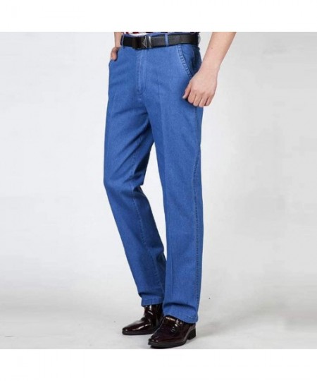 Thermal Underwear Men's Casual Solid Color Pants Denim Trousers Straight Business Loose Long Pants Fit Straight Leg Cargo Pan...