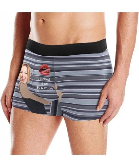 Boxer Briefs Personalized Face Man Boxer Briefs with Wife's Face Lips and Hug with It's Mine - Color6 - C4199X0ZGX3