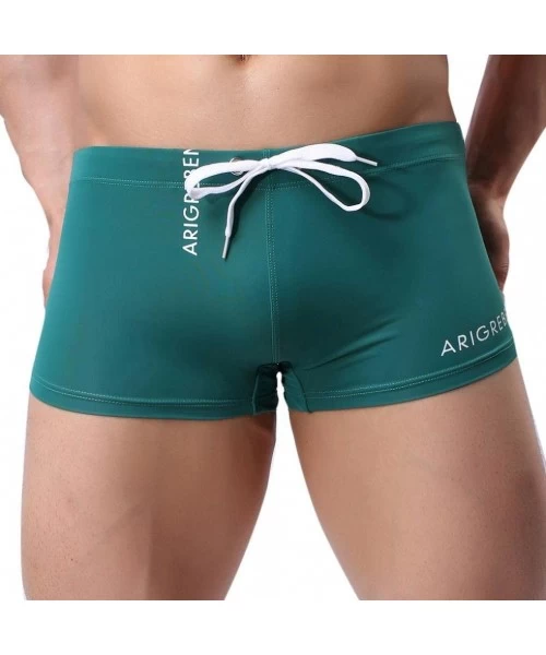 Boxer Briefs Men's Underwear- Men New Boxer Briefs Swimming Shorts Trunks - Green - CW183QAN0IQ