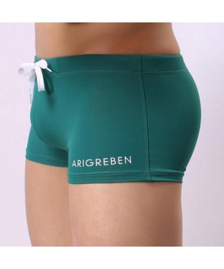 Boxer Briefs Men's Underwear- Men New Boxer Briefs Swimming Shorts Trunks - Green - CW183QAN0IQ