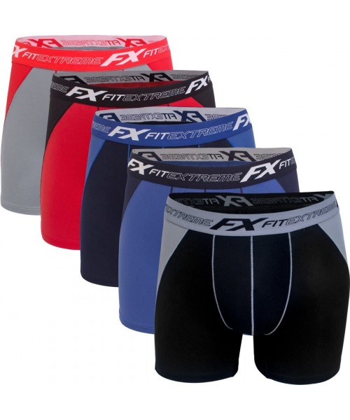 Boxer Briefs Mens Cool Sporty Mesh Performance Stretch Boxer Briefs - 09_5 Pack - CP11AUPRB35