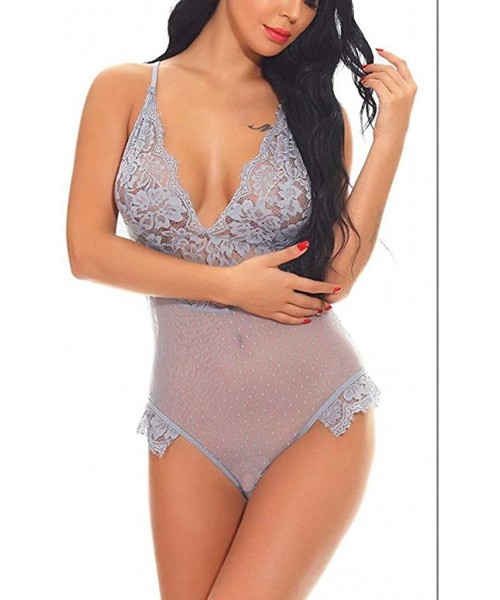 Thermal Underwear New Lingerie for Women Teddy One Piece Lace V Neck Babydoll Bodysuit Romper Sexy Nightdress Nightgowns Paja...