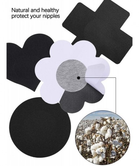Accessories 50 Pairs Pasties Nipple Covers Disposable Breast Pasties Self-Adhesive Nipple Breast Covers Multi-Shape Bra - Bla...