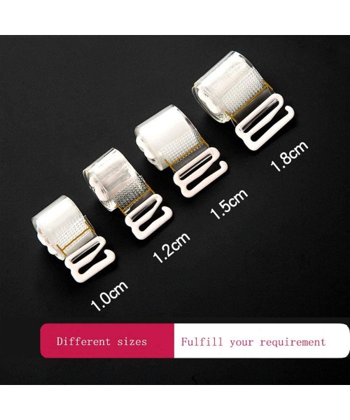 Accessories 4 Pairs Clear Bra Straps Replacement Invisible Soft Transparent Bra Shoulder Straps - 10mm Width - C418OSHI6MO