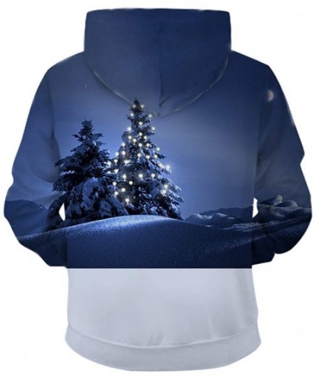 Shapewear Plus Size Ugly Christmas Sweater for Women Men Light Up Xmas Hoodie Long Sleeve Casual Sweatshirts - White - CL18ZT...
