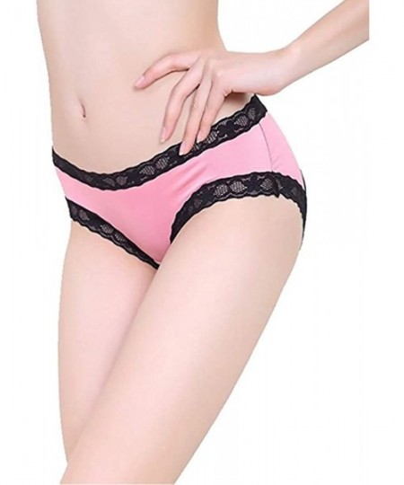 Panties Panties for Women Plus Size Thongs Lace Panty Underwear - Pink - CH18ULWSAW6