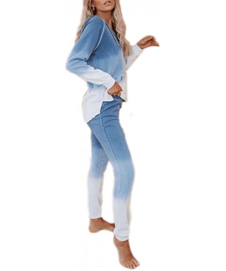 Sets Women 2 Piece Tie Dye Printed Tracksuits Sets Long Sleeve Hoodie Tops Casual Long Pants Homewear Loungewear Outfit Sets ...