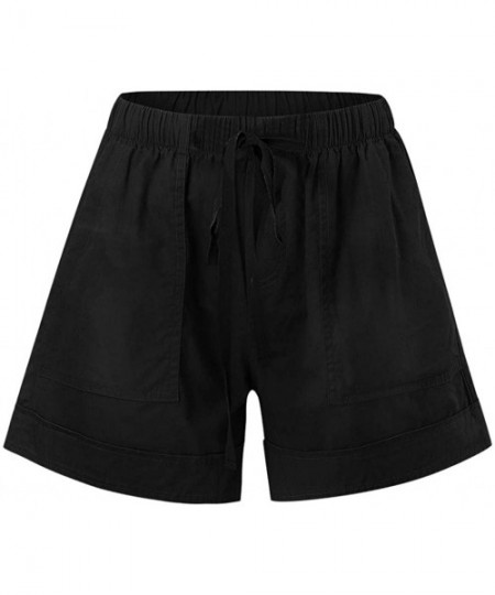 Sets Summer Casual Loose Comfy Shorts for Women - B Black - C5199KSZLO0