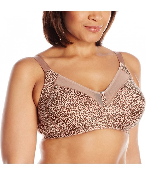 Bras Women's Comfort Shaping Plus Size Bra (1Q20) - Leopard Print - C411XTSFANX